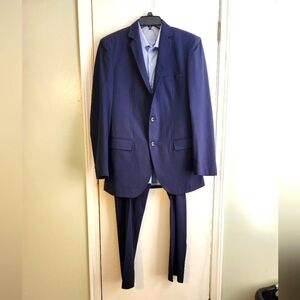 Custom-made blue men's 3 piece suit